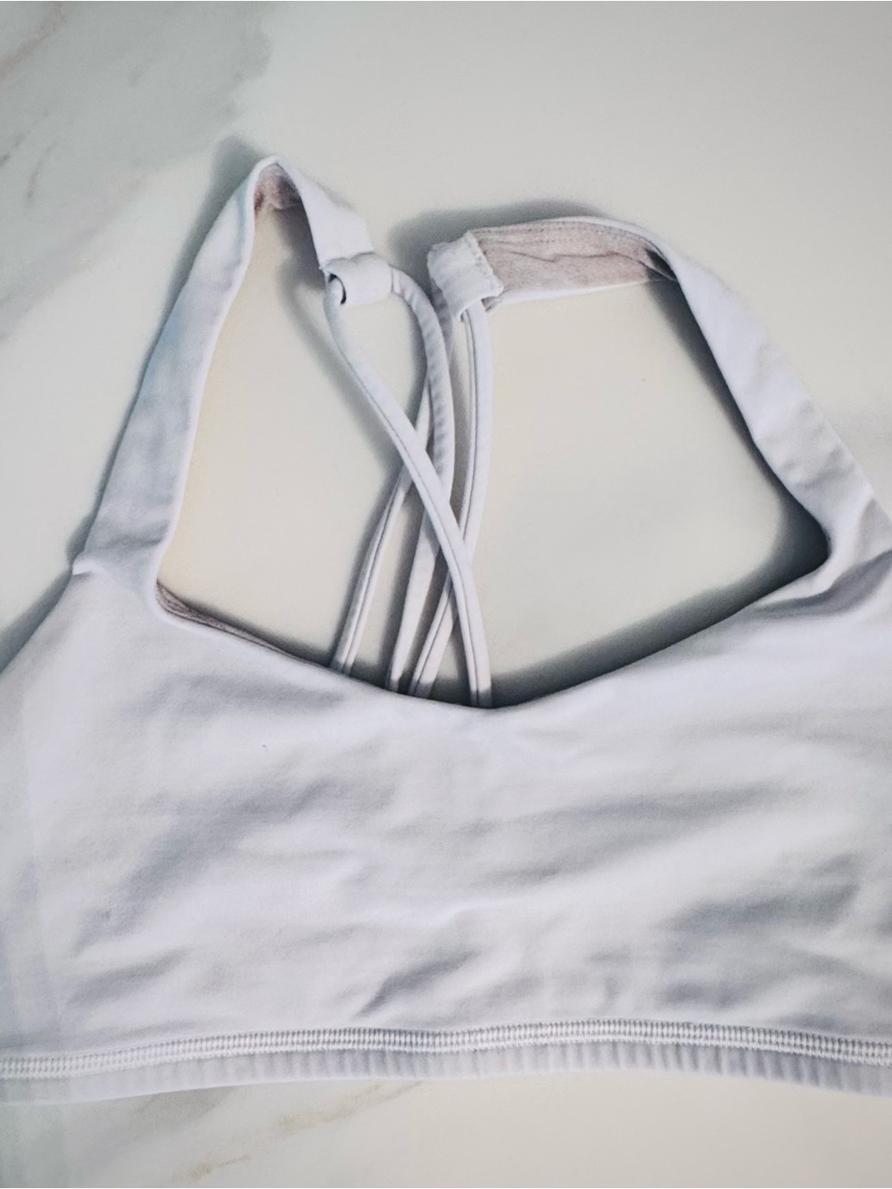 lululemon athletica White Strappy Back Sports Bra